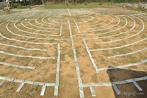 Permanent Chartres-style labyrinth in Yangon by Jill K H Geoffrion