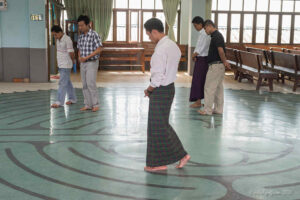 Praying the Labyrinth in Myanmar by Jill K H Geoffrion, Photographer