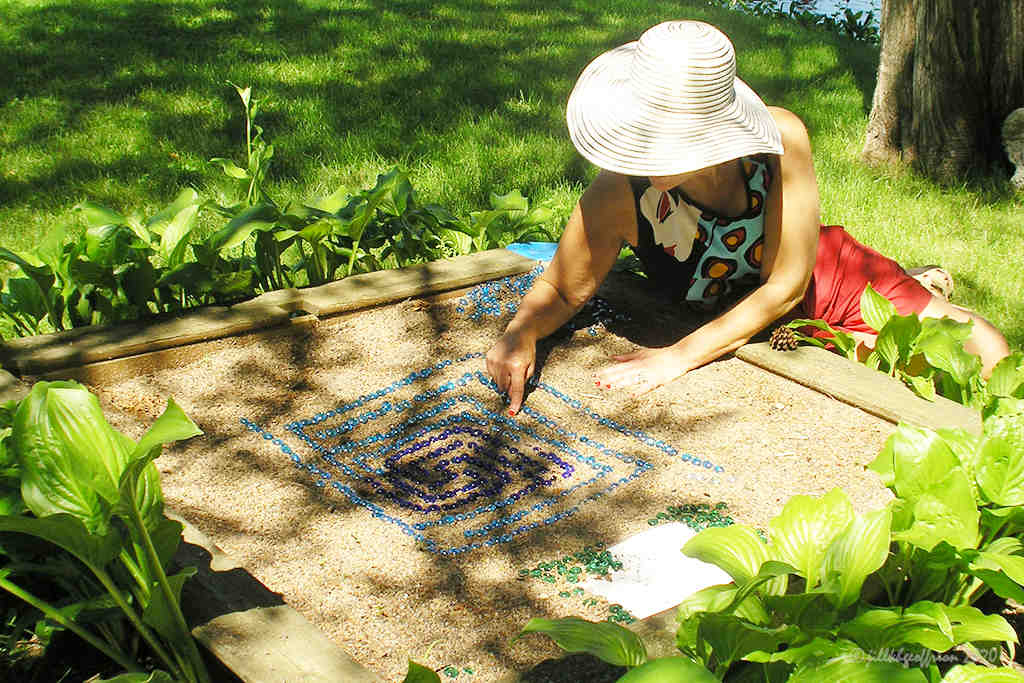 Sandbox labyrinth in Minnesota by Jill K H Geoffrion, photographer