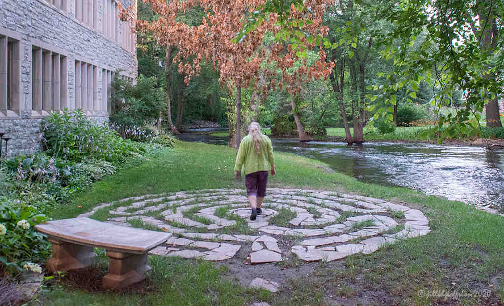 Walking the labyrinth in Edina, MN