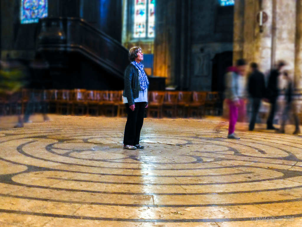 Center of the Chartres Labyrinth by Jill K H Geoffrion, photographer