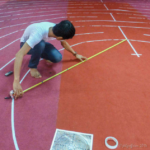Building a temporary labyrinth in Cambodia