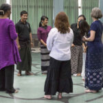 Acting out Biblical Stories on Yangon labyrinth