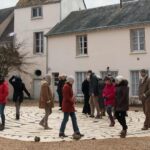 Artists walk canvas labyrinth in Chartres
