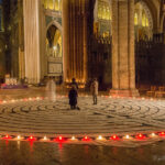 Canvas labyrinth walk in the Chartres Cathedral