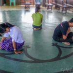 Praying a labyrinth in Yangon