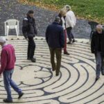 CCN Canvas Labyrinth near Mont St Michel, France by Jill Geoffrion
